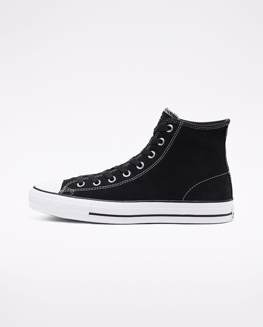 Skate Topanky Converse CONS Chuck Taylor All Star Pro Semisove Panske Čierne Biele | SK HZE5K6